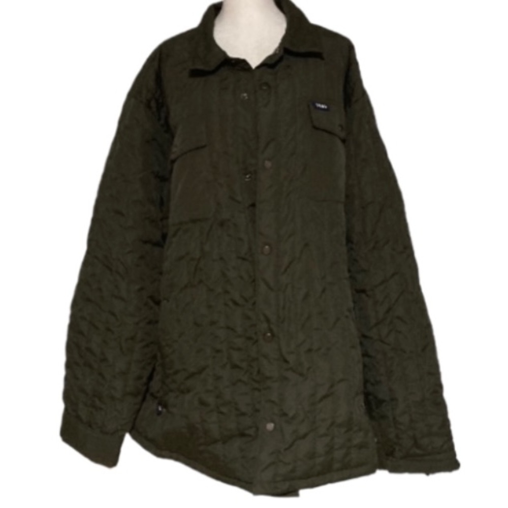 EC IZOD Quilted Pattern Shade of Olive Jacket Plus Size  3XL/3TG - Picture 3 of 14